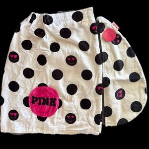 PINK Victoria's Secret Polka Dot Towel & Head Wrap NEW